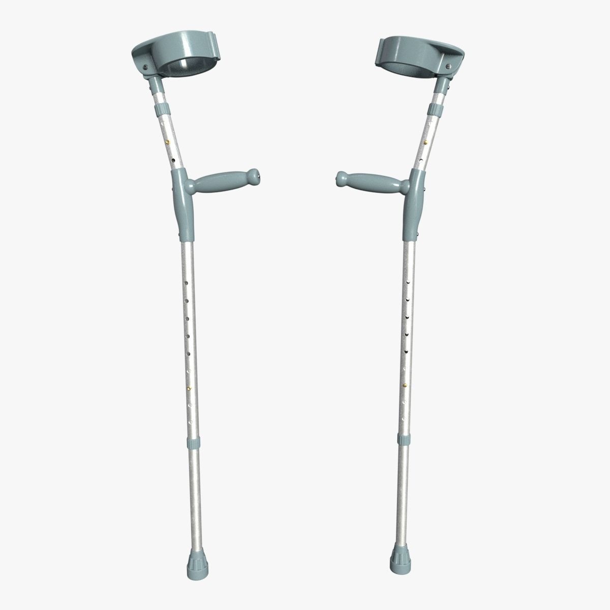 Forearm Crutches 3D model_3