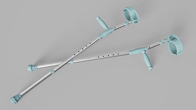 Forearm Crutches 3D model
