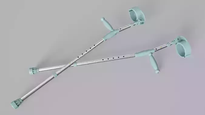 Forearm Crutches 3D model