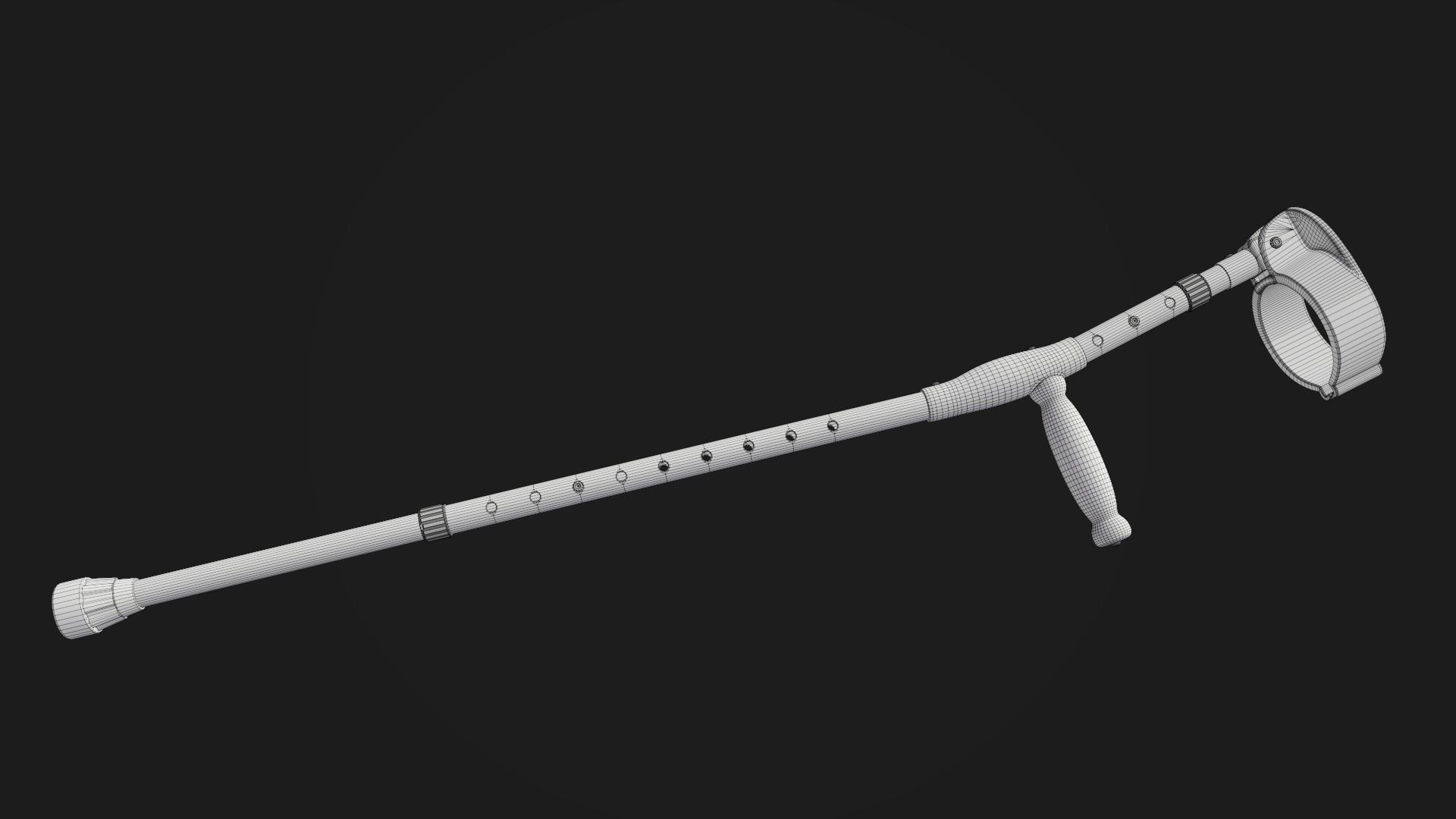 Forearm Crutches 3D model_7