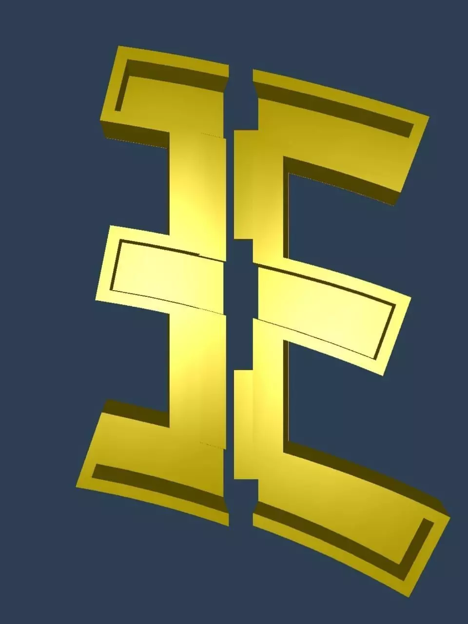 Japanese Katakana Cast Your Own Letters Easy To Cast Puzzle Fit 3D model_0