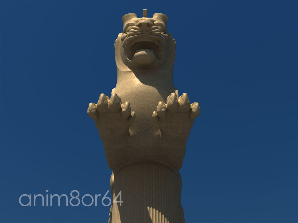 Lion capital persepolise 3D model_14