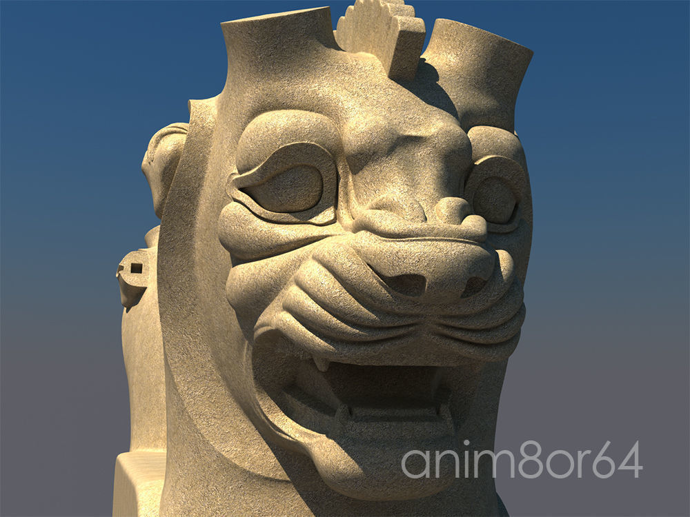 Lion capital persepolise 3D model_3
