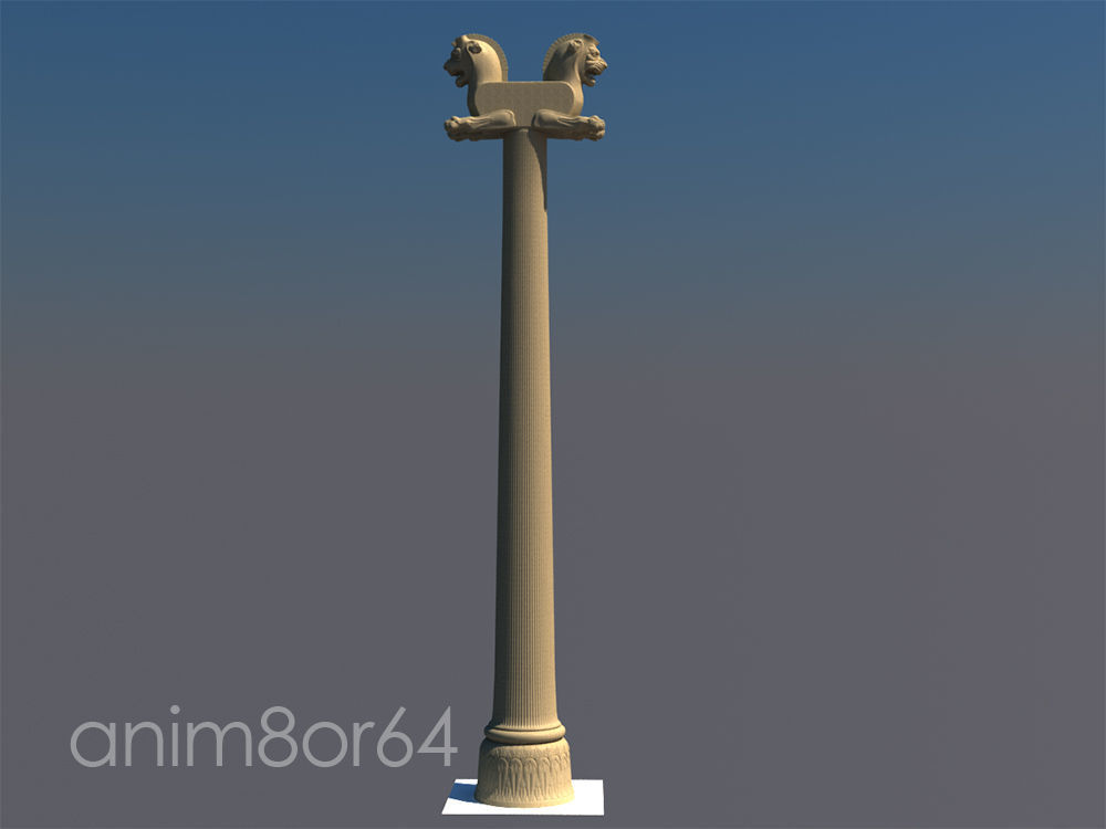 Lion capital persepolise 3D model_10