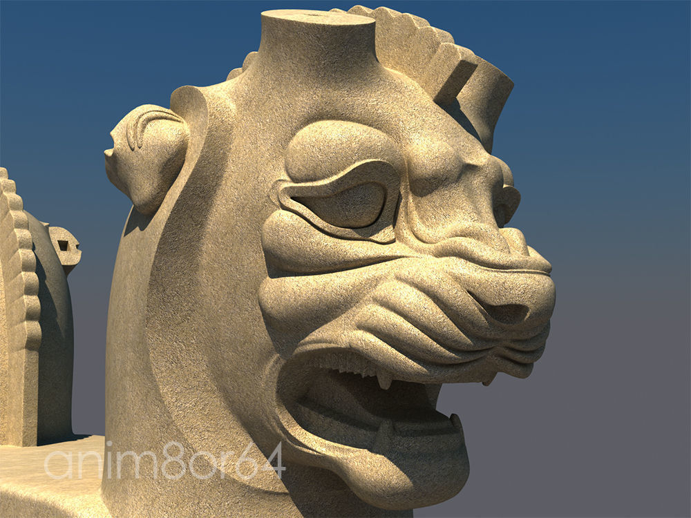 Lion capital persepolise 3D model_4