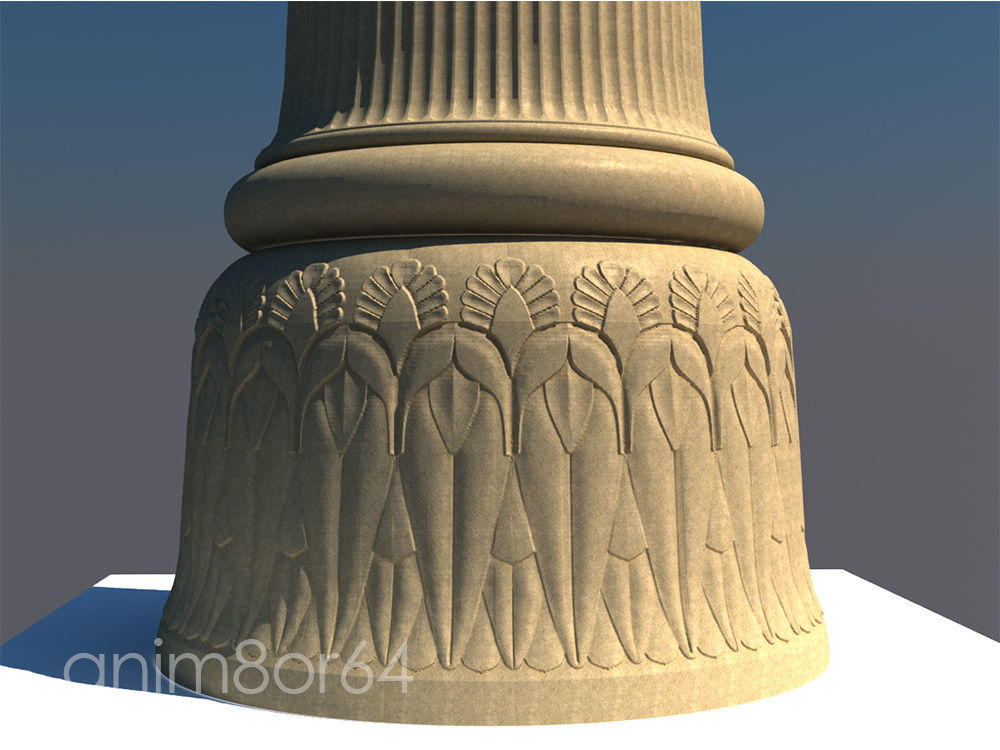 Lion capital persepolise 3D model_12