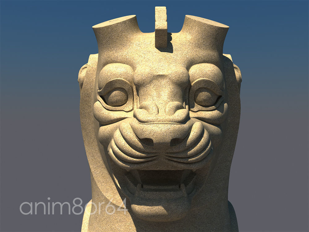 Lion capital persepolise 3D model_8