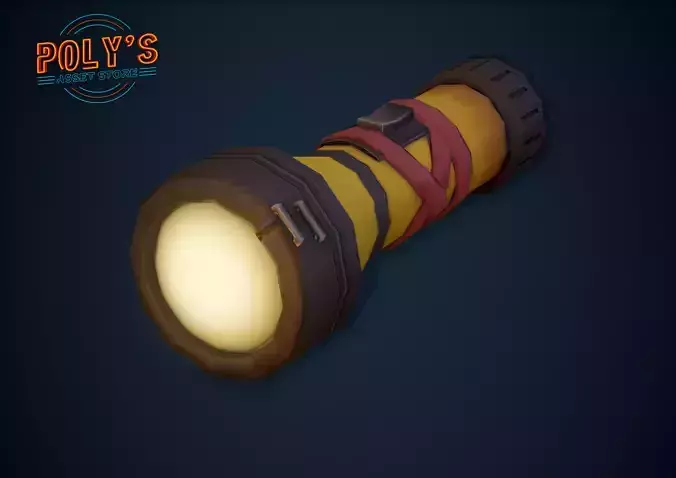 Flashlight Stylized - Low Poly  Low-poly 3D model