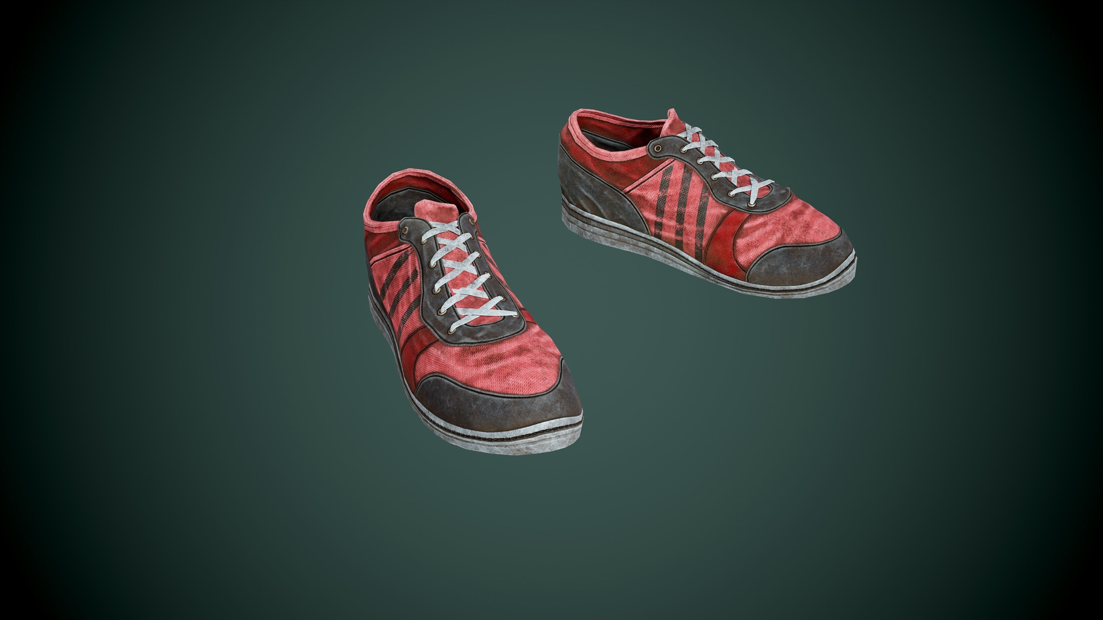Shoes low poly sneakers Low-poly 3D model_5