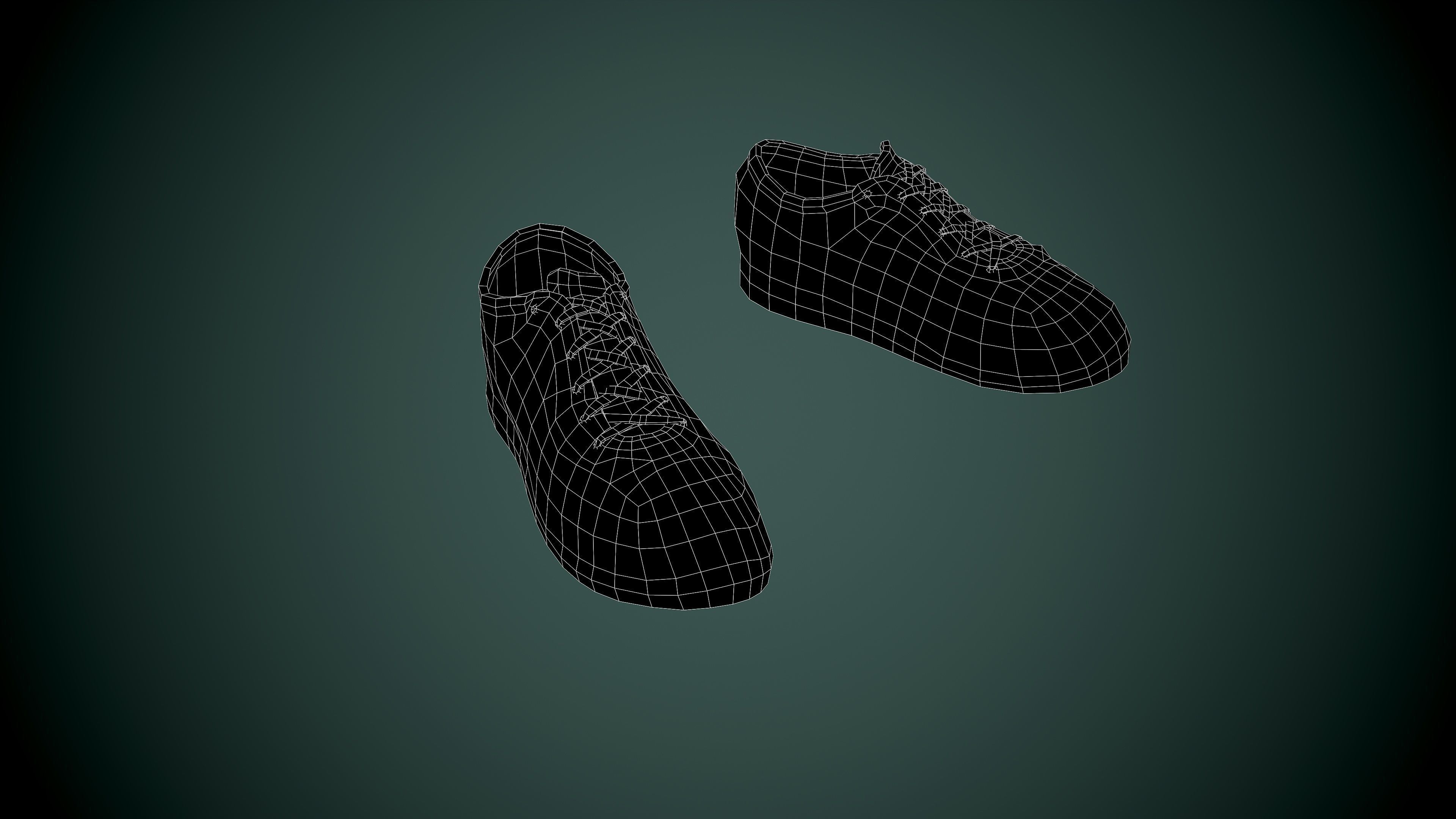 Shoes low poly sneakers Low-poly 3D model_12