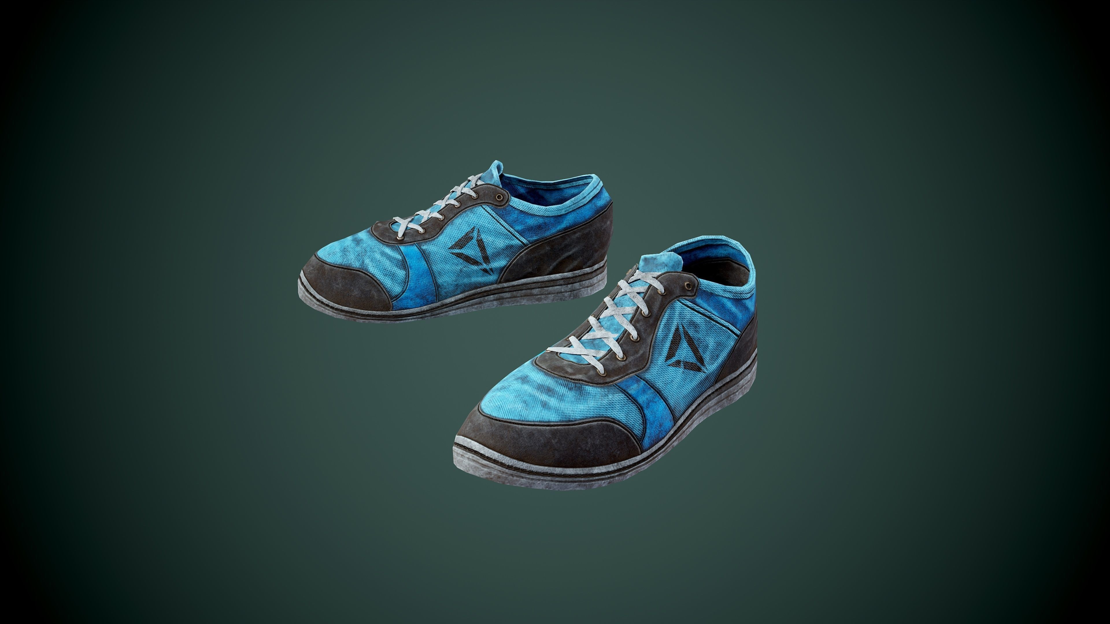 Shoes low poly sneakers Low-poly 3D model_2