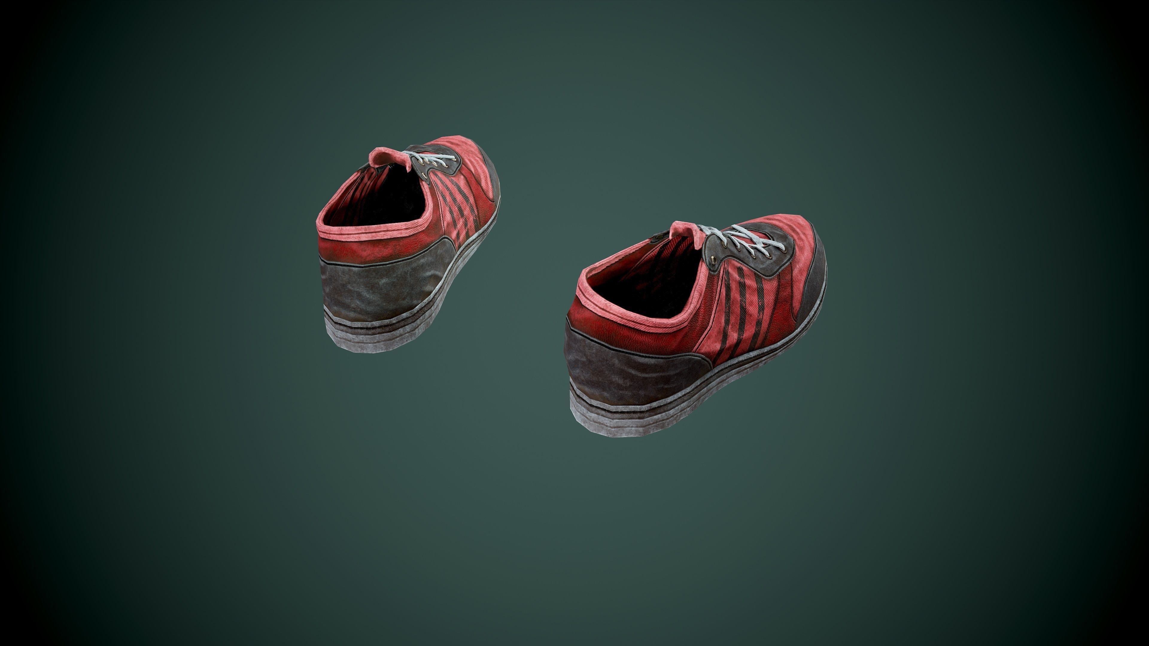 Shoes low poly sneakers Low-poly 3D model_4