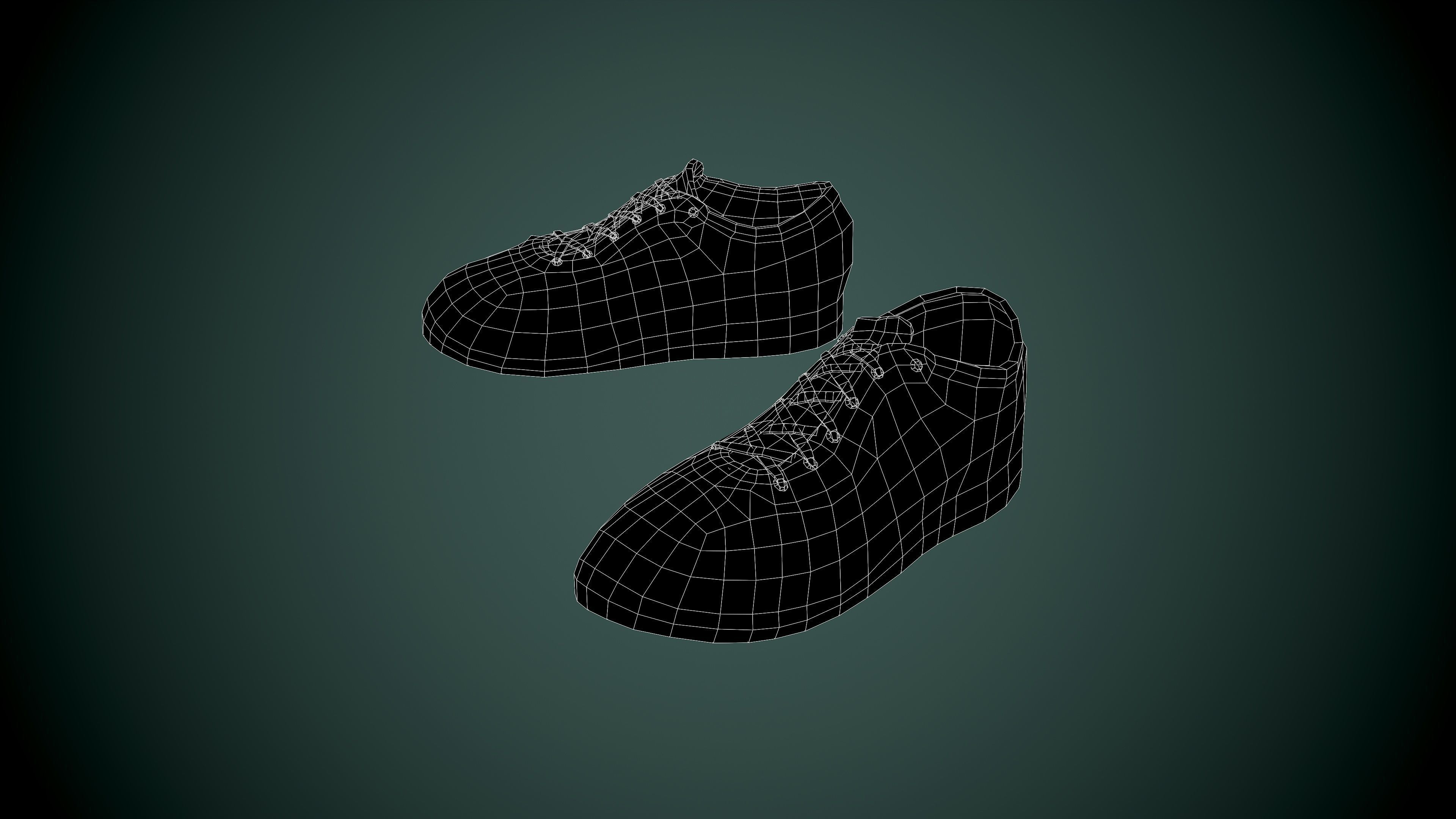 Shoes low poly sneakers Low-poly 3D model_13