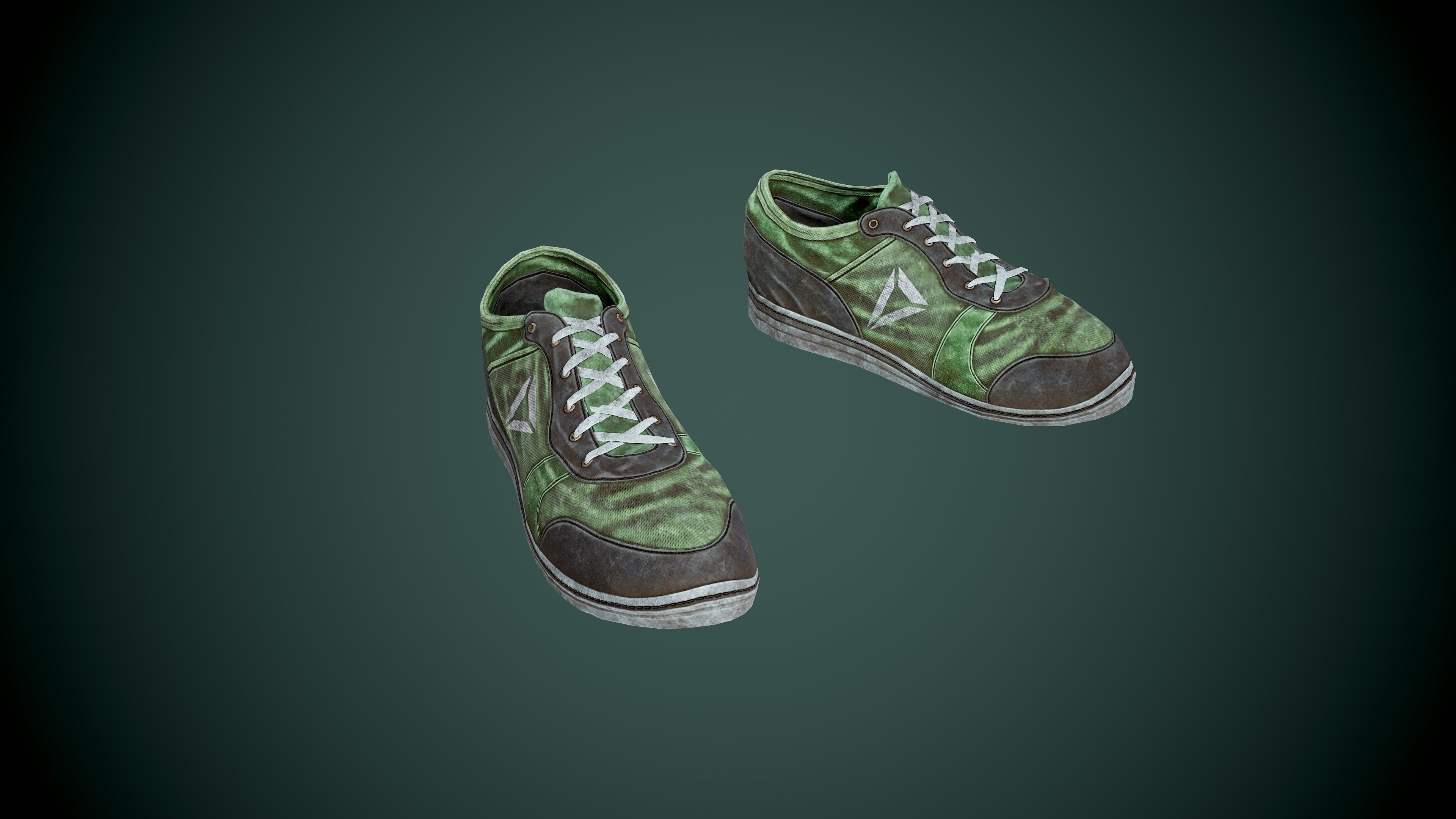 Shoes low poly sneakers Low-poly 3D model_9