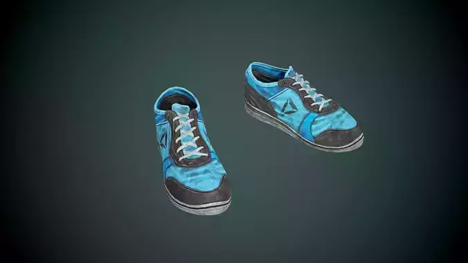 Shoes low poly sneakers Low-poly 3D model