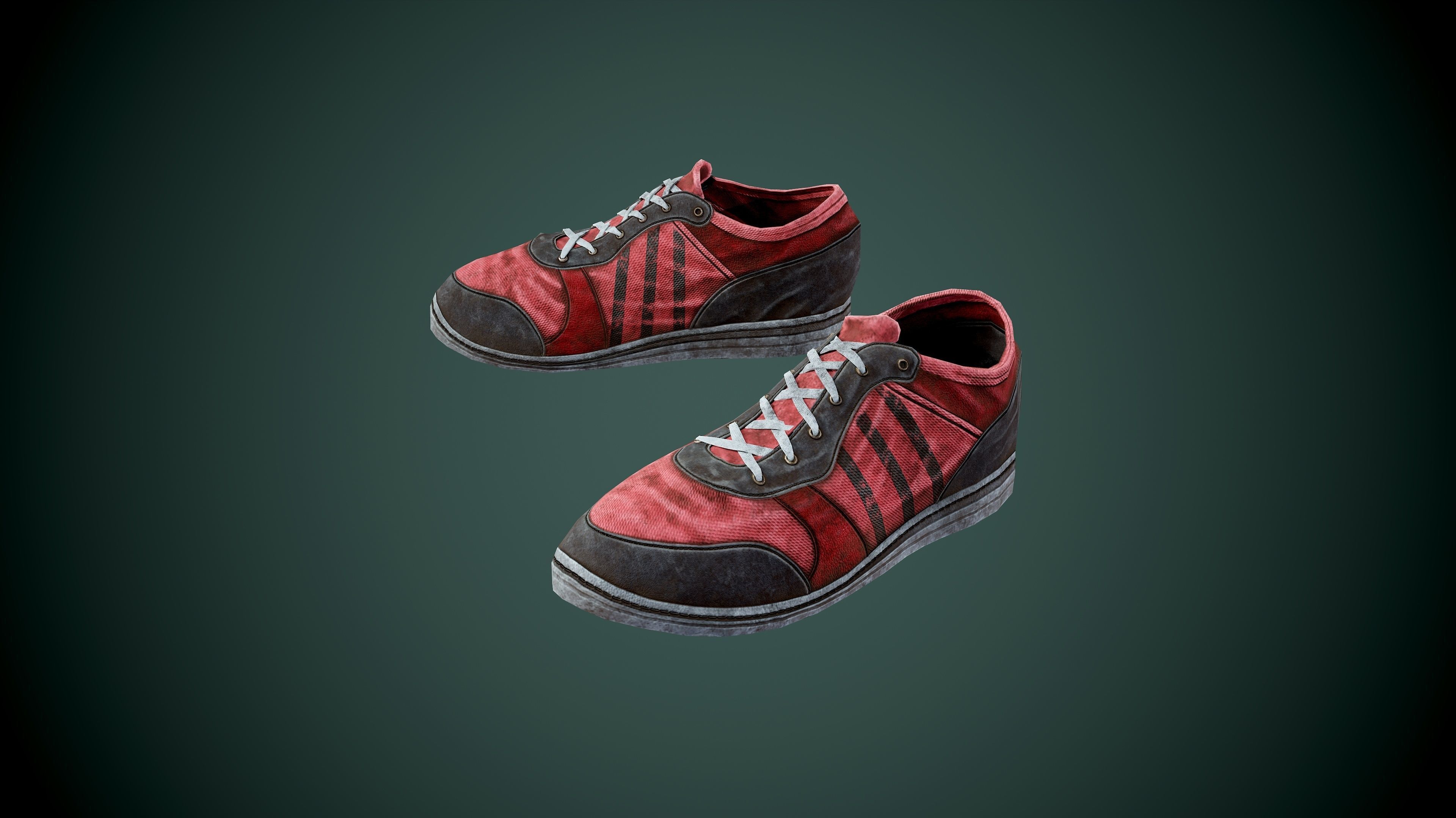 Shoes low poly sneakers Low-poly 3D model_3