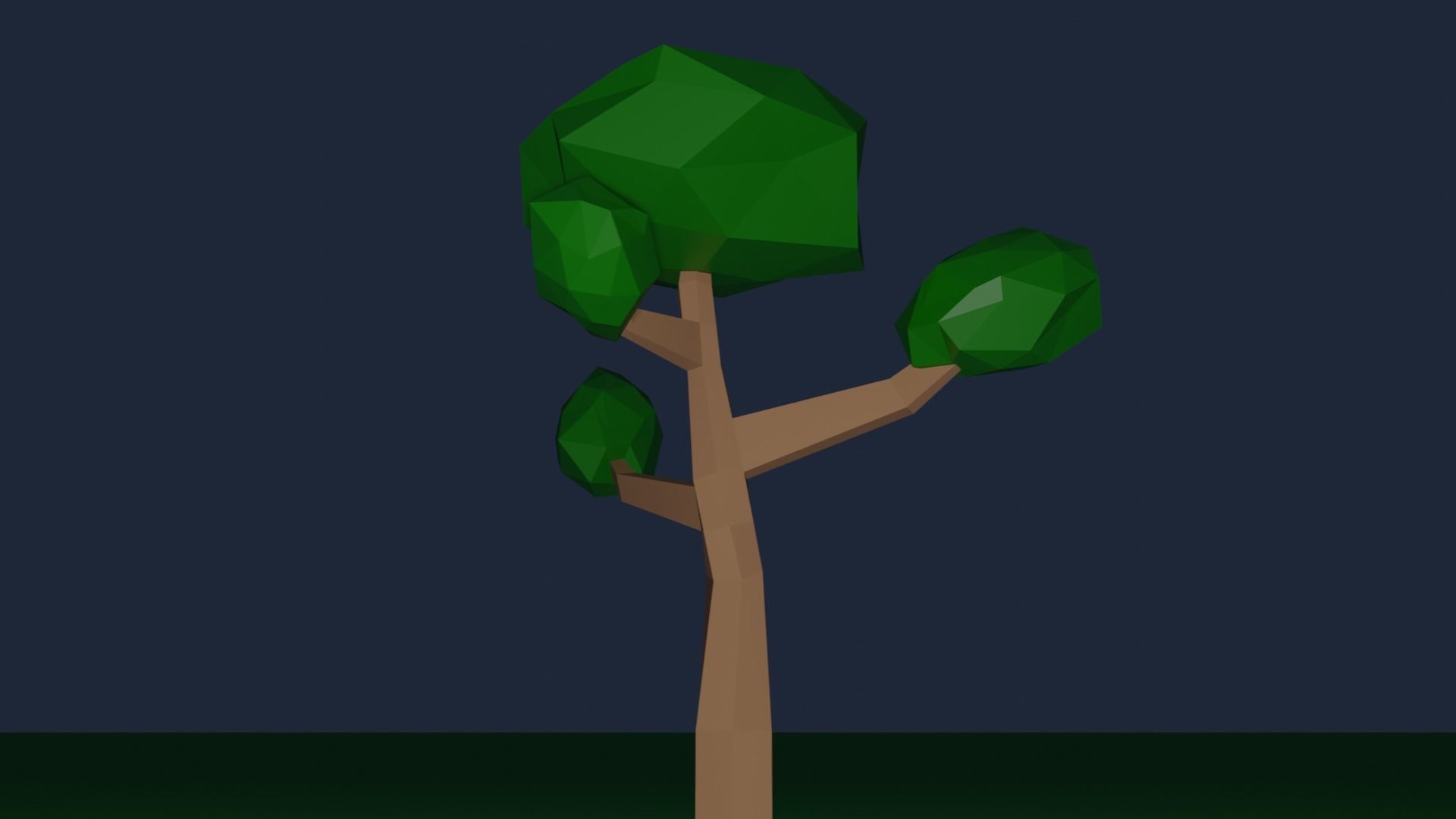 Low Poly Tree in polygons Free low-poly 3D model_5