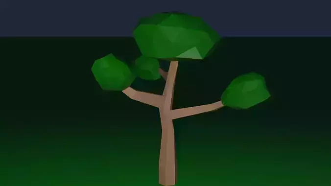 Low Poly Tree in polygons