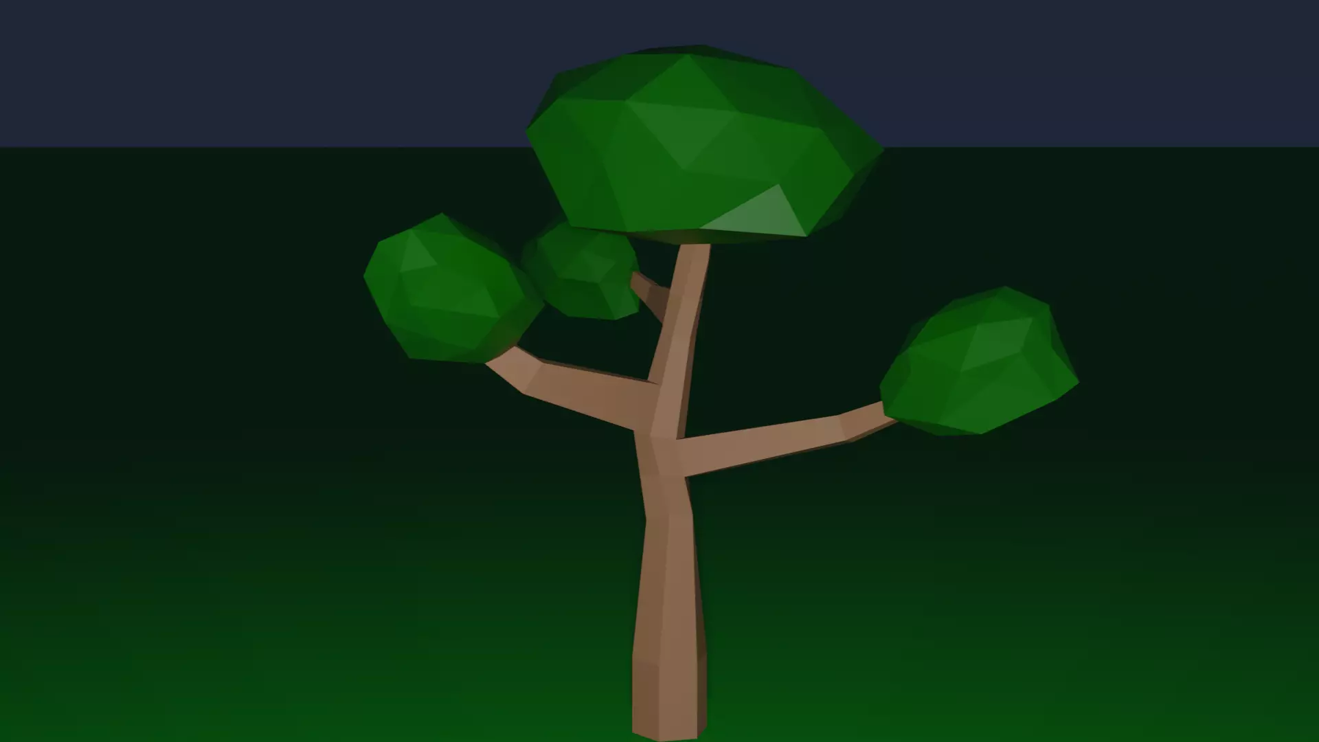 Low Poly Tree in polygons Free low-poly 3D model_0