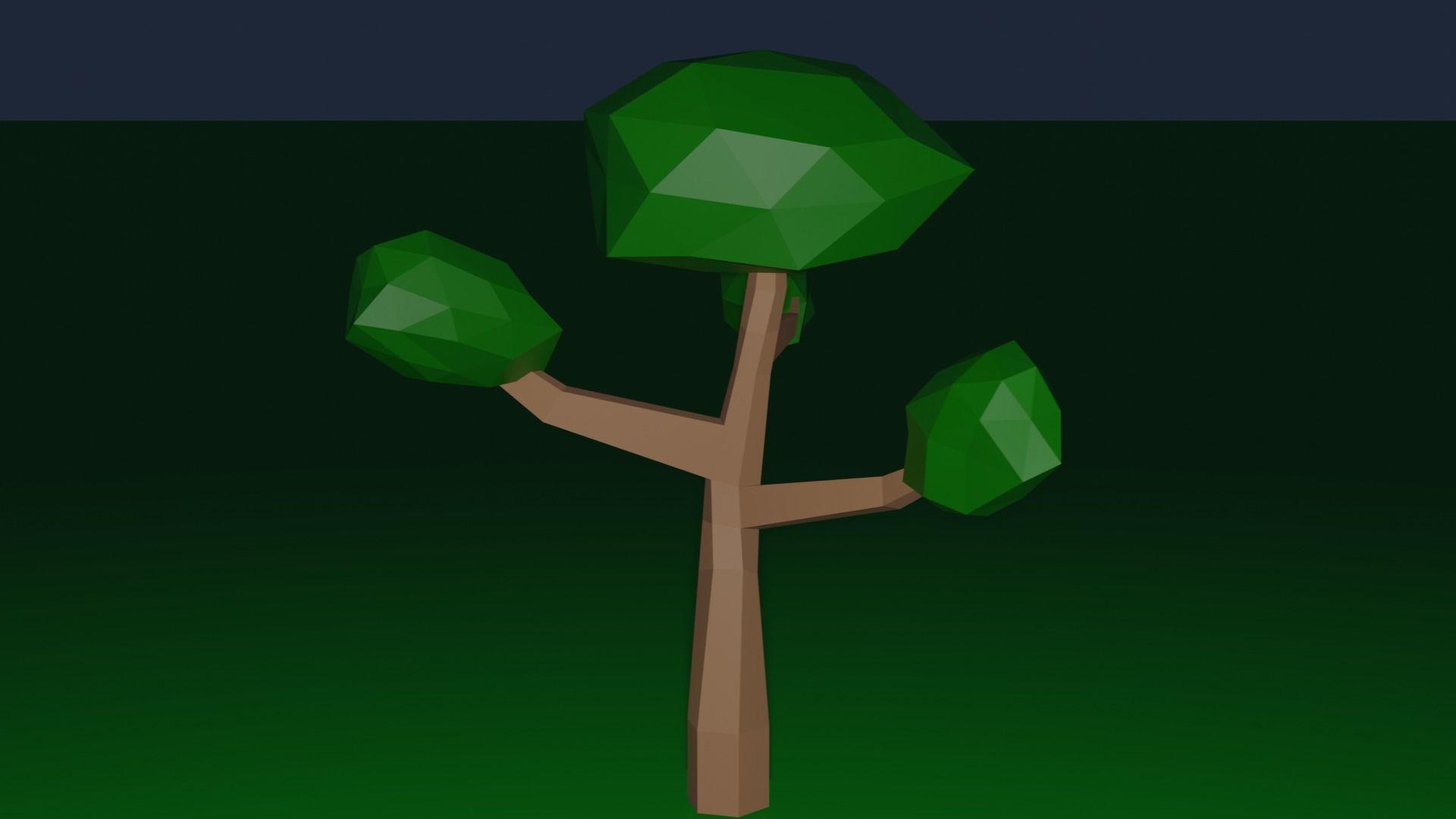 Low Poly Tree in polygons Free low-poly 3D model_6