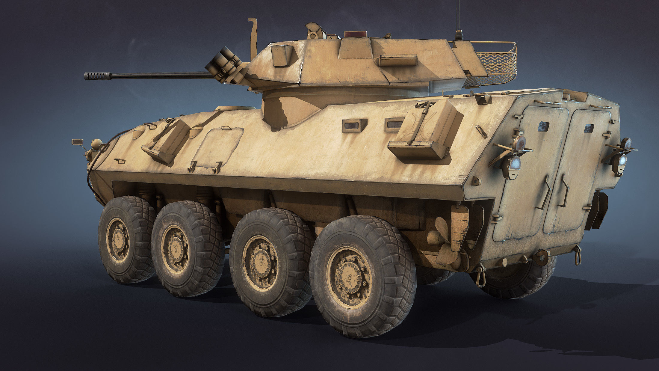 LAV-25 armoured vehicle Low-poly 3D model_3
