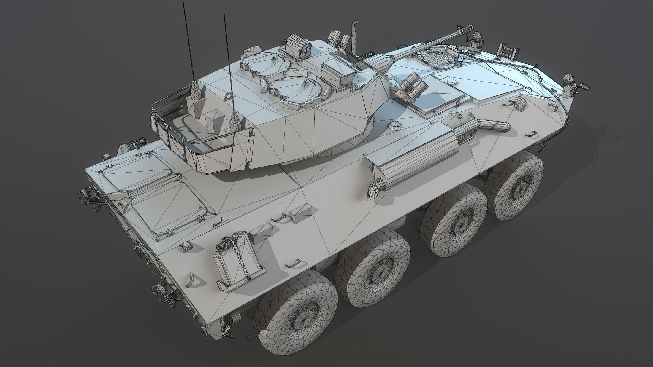 LAV-25 armoured vehicle Low-poly 3D model_10