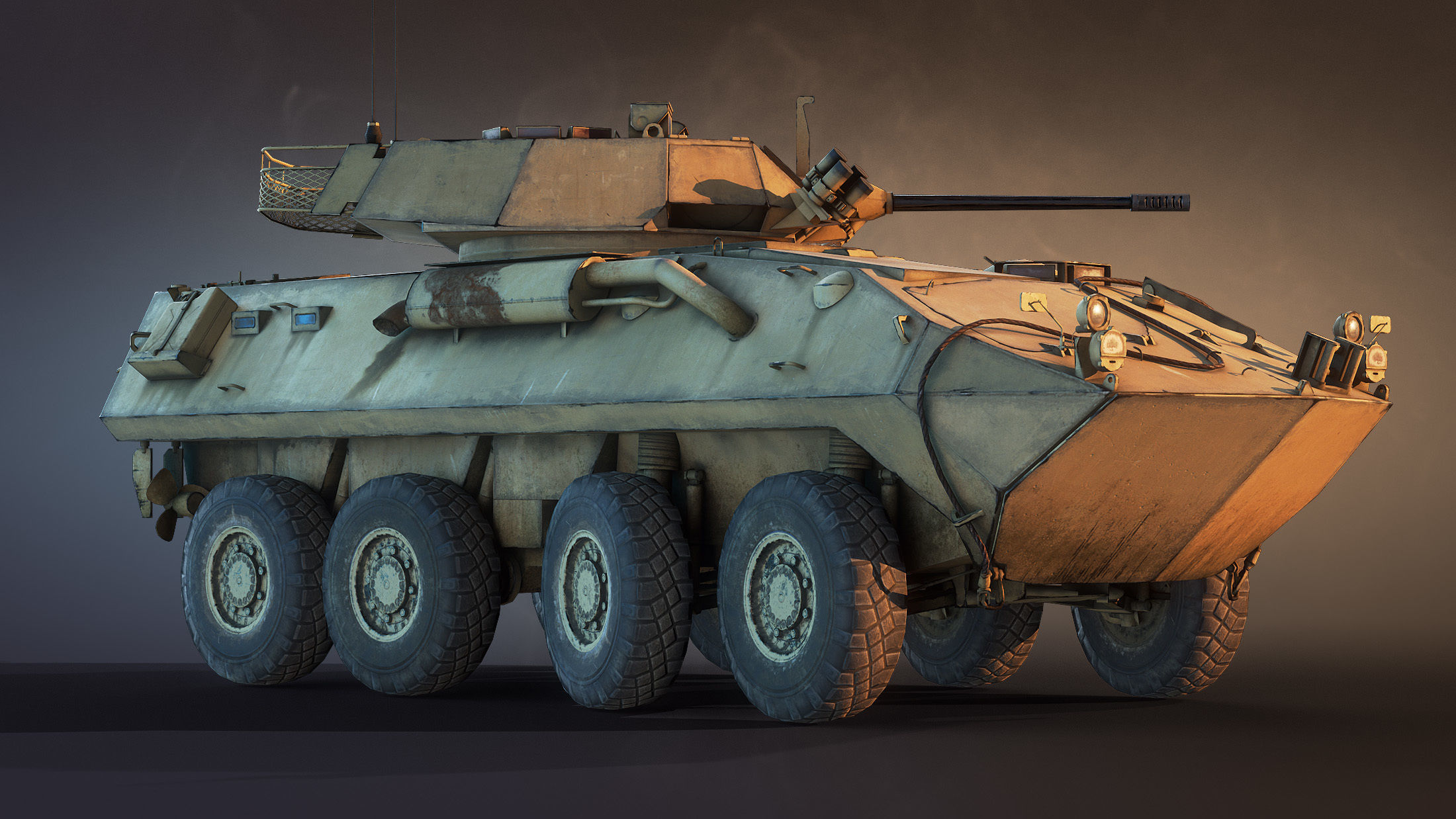 LAV-25 armoured vehicle Low-poly 3D model_7