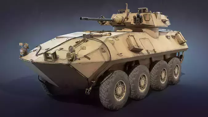 LAV-25 armoured vehicle Low-poly 3D model