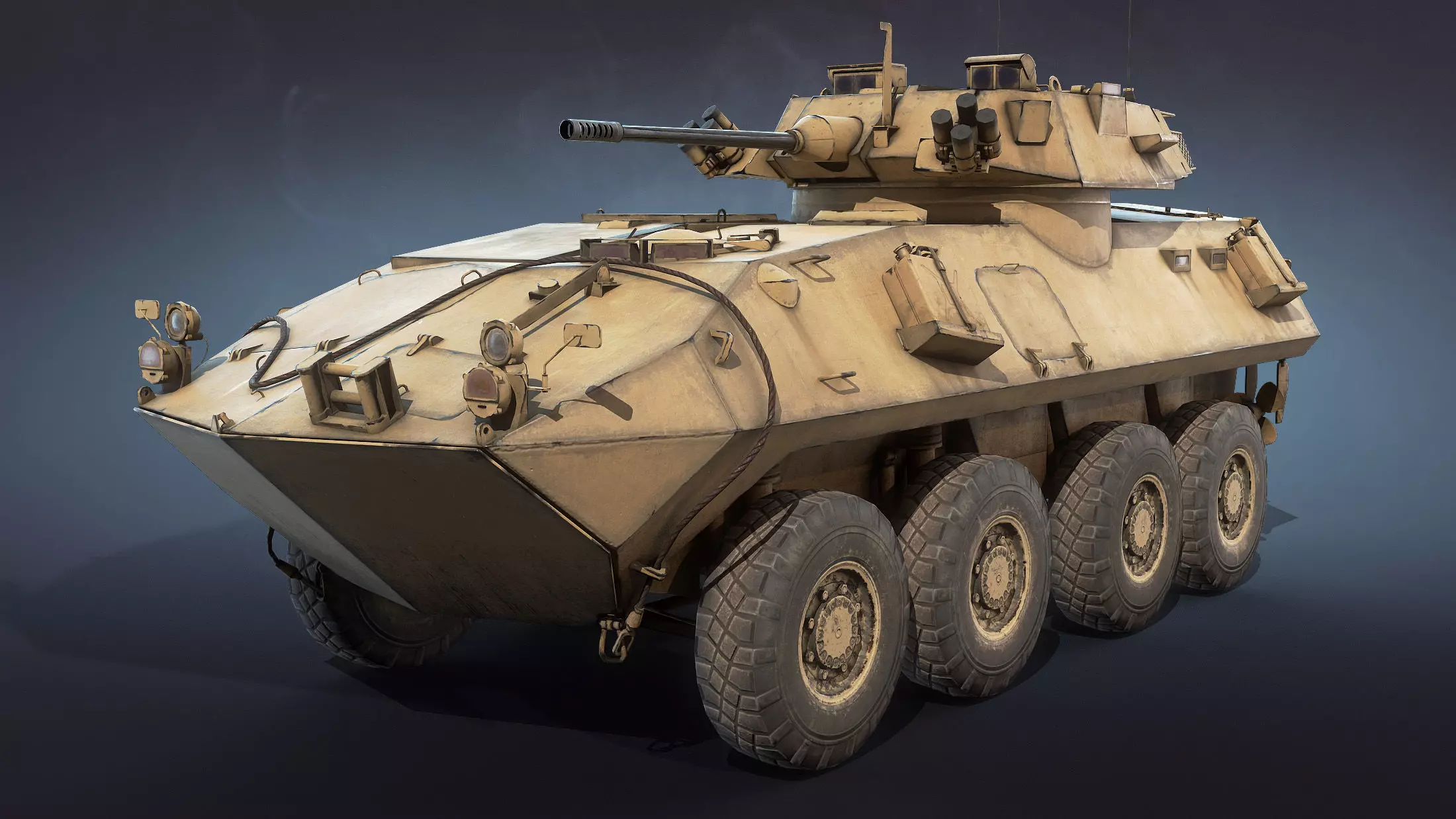 LAV-25 armoured vehicle Low-poly 3D model_0