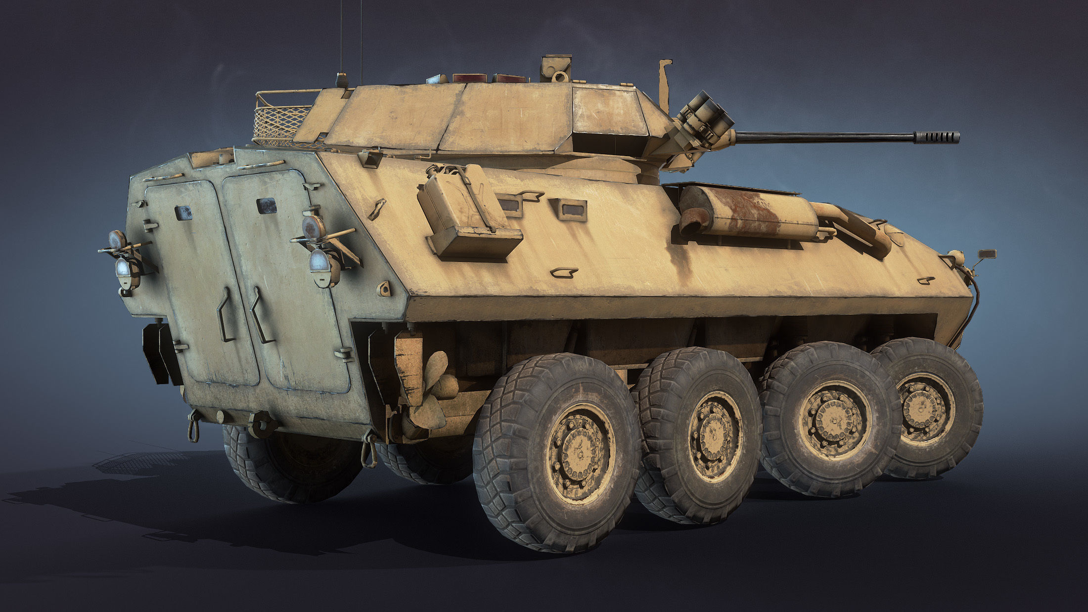 LAV-25 armoured vehicle Low-poly 3D model_5
