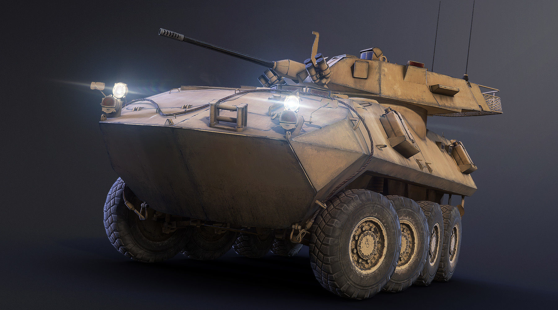 LAV-25 armoured vehicle Low-poly 3D model_8