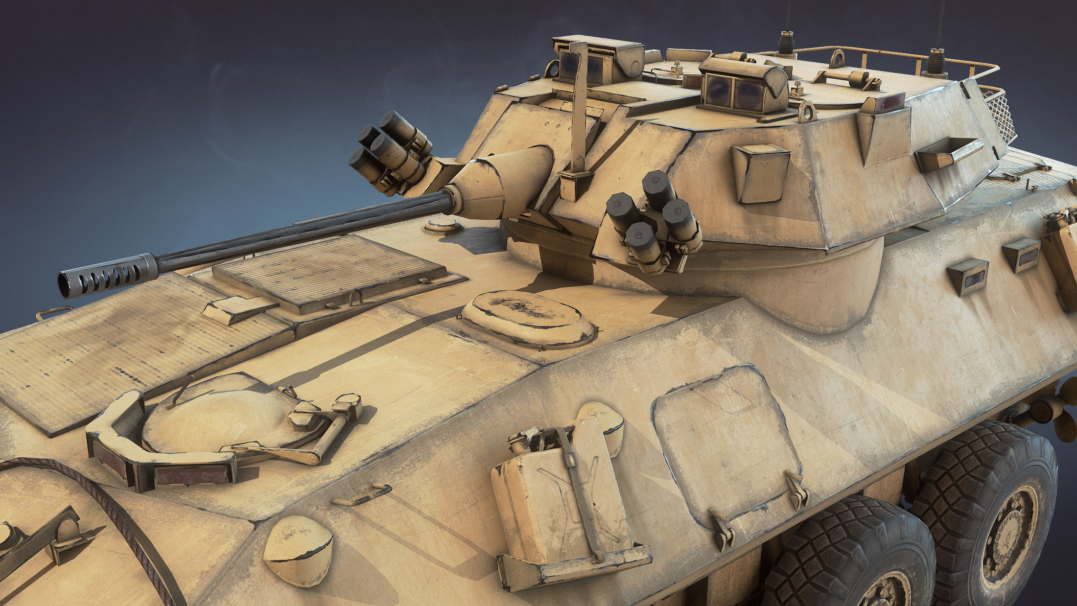 LAV-25 armoured vehicle Low-poly 3D model_6