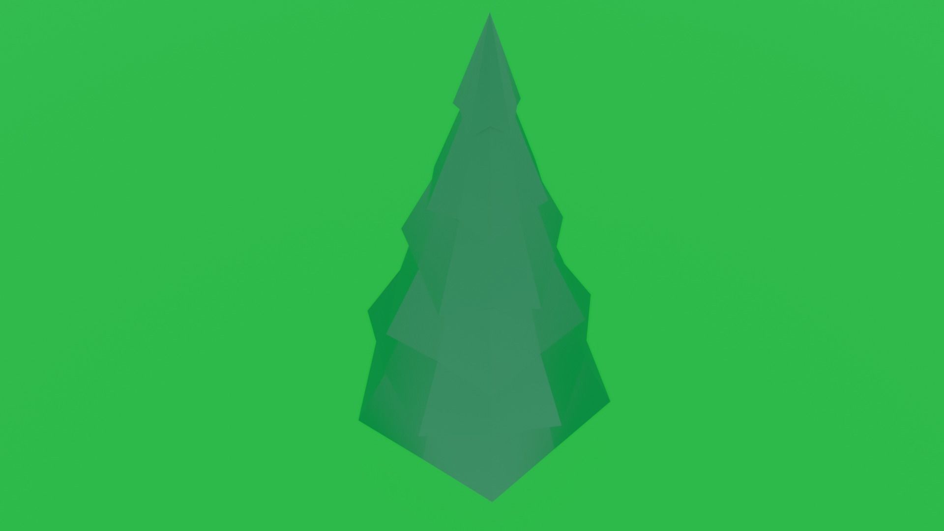 Low Poly Fir tall pine tree in middle of field Free low-poly 3D model_4