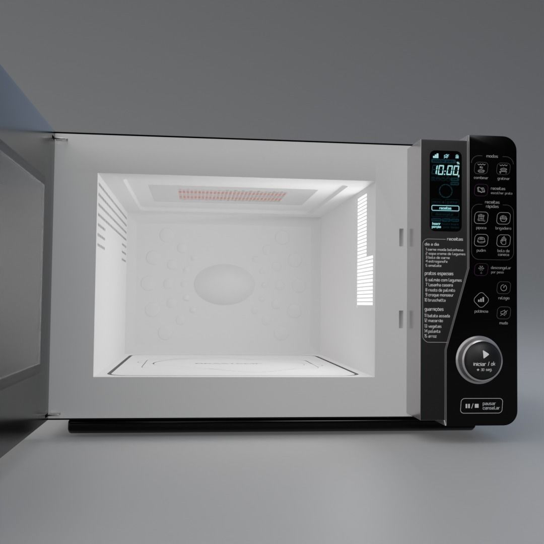 Microwave Brastemp Maxi 23L Maxi Flat with Grill 3D model_1