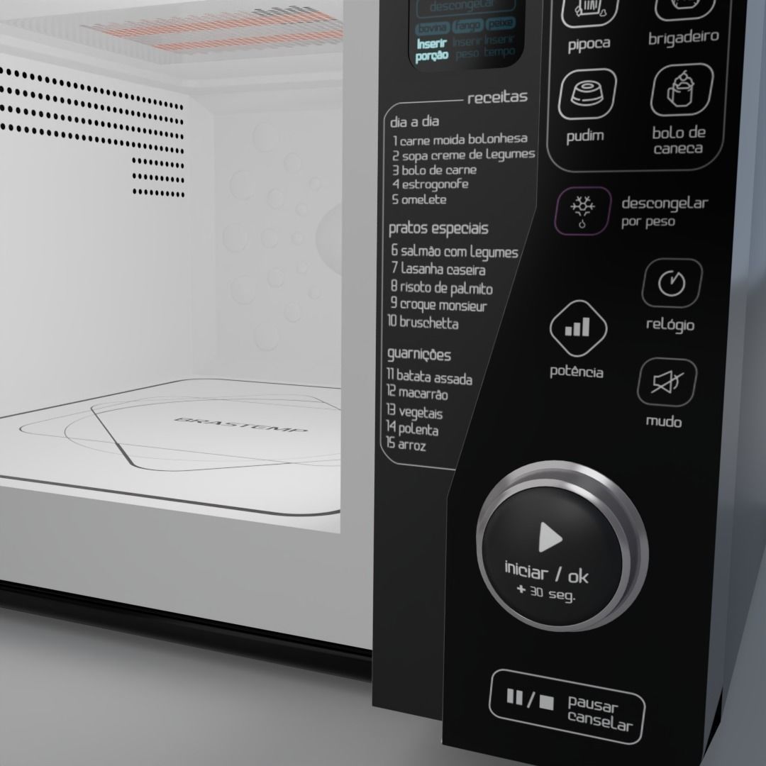 Microwave Brastemp Maxi 23L Maxi Flat with Grill 3D model_5