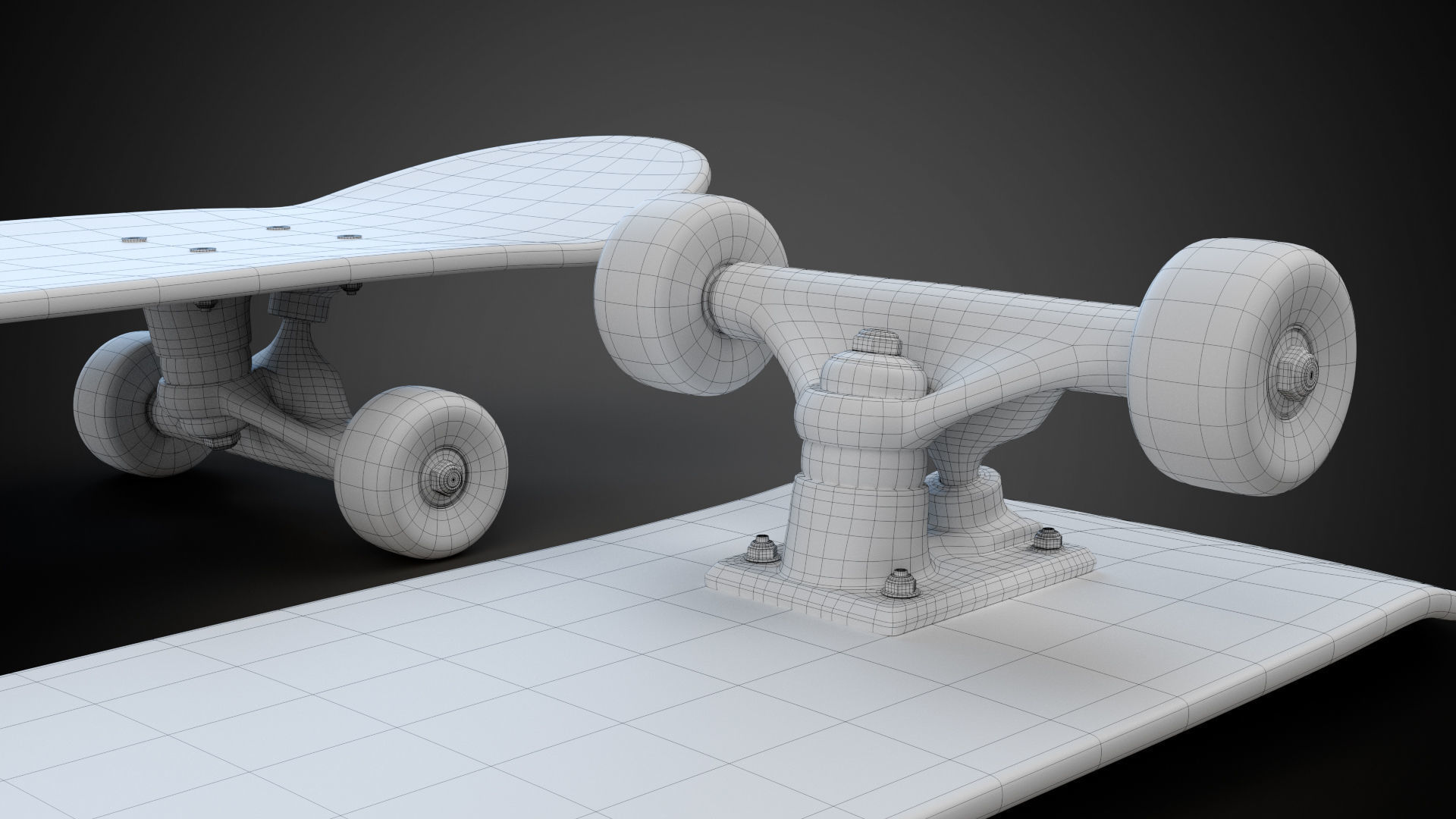 Realistic skateboard group of skateboards 3D model_17