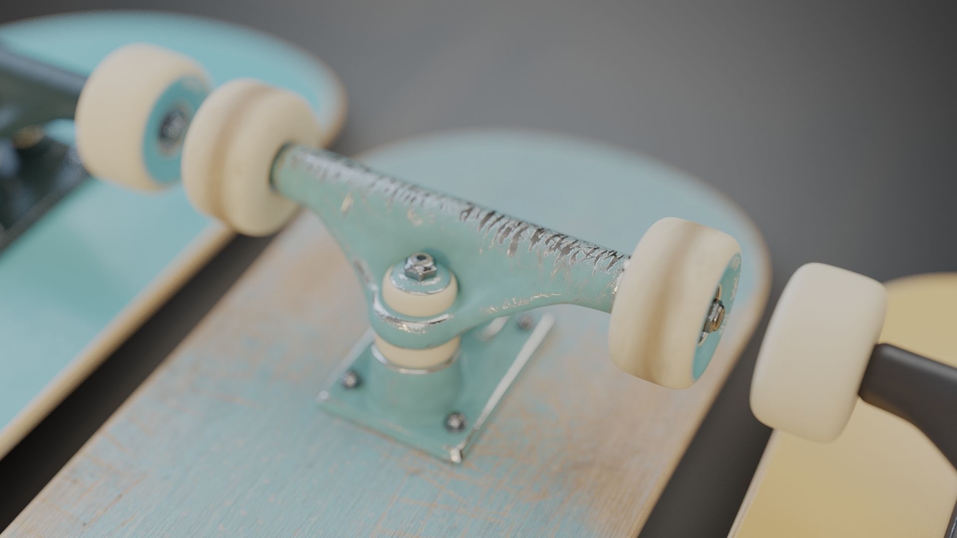 Realistic skateboard group of skateboards 3D model_11