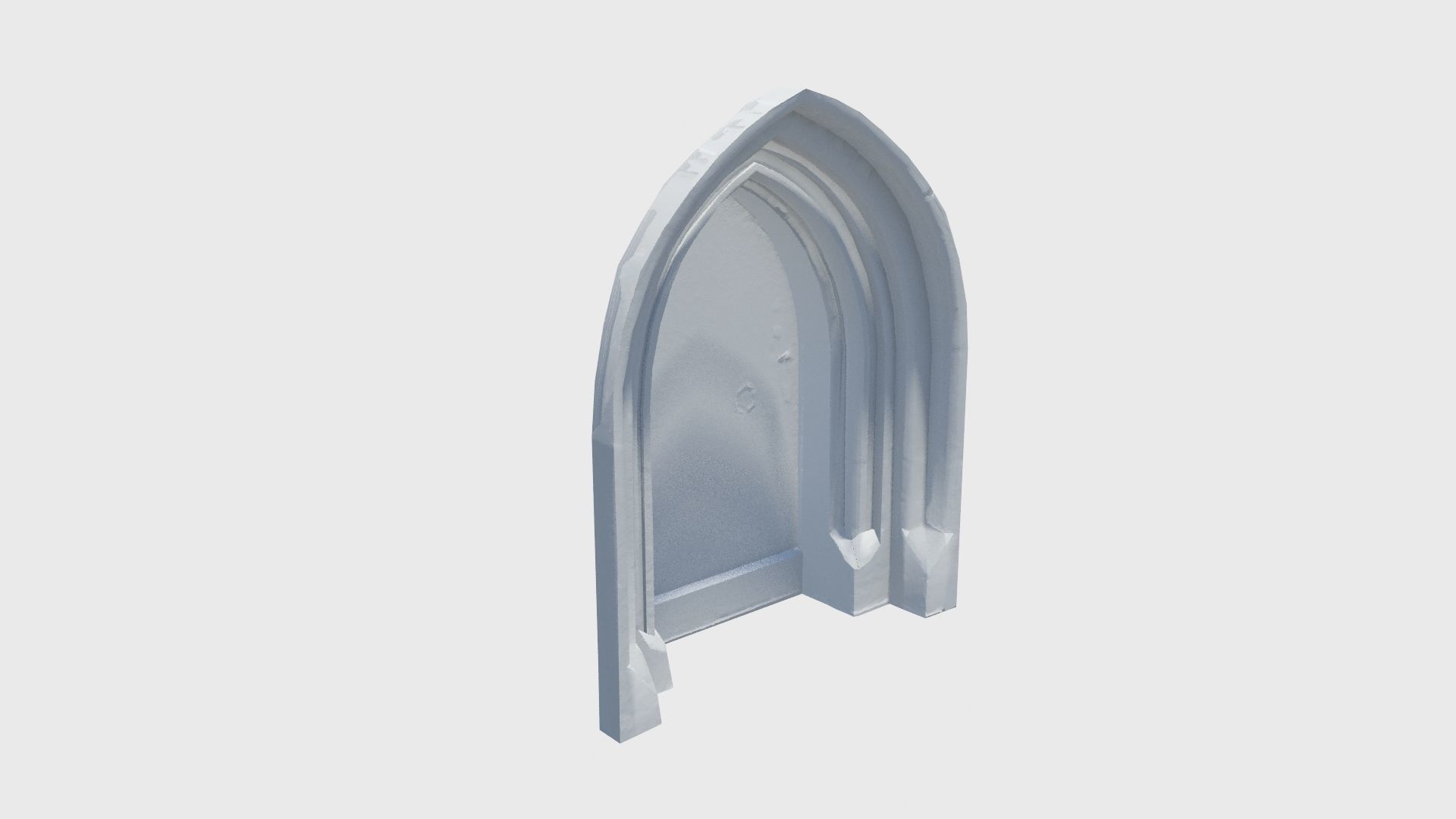 Medieval gothic chapel door portal Low-poly 3D model_50