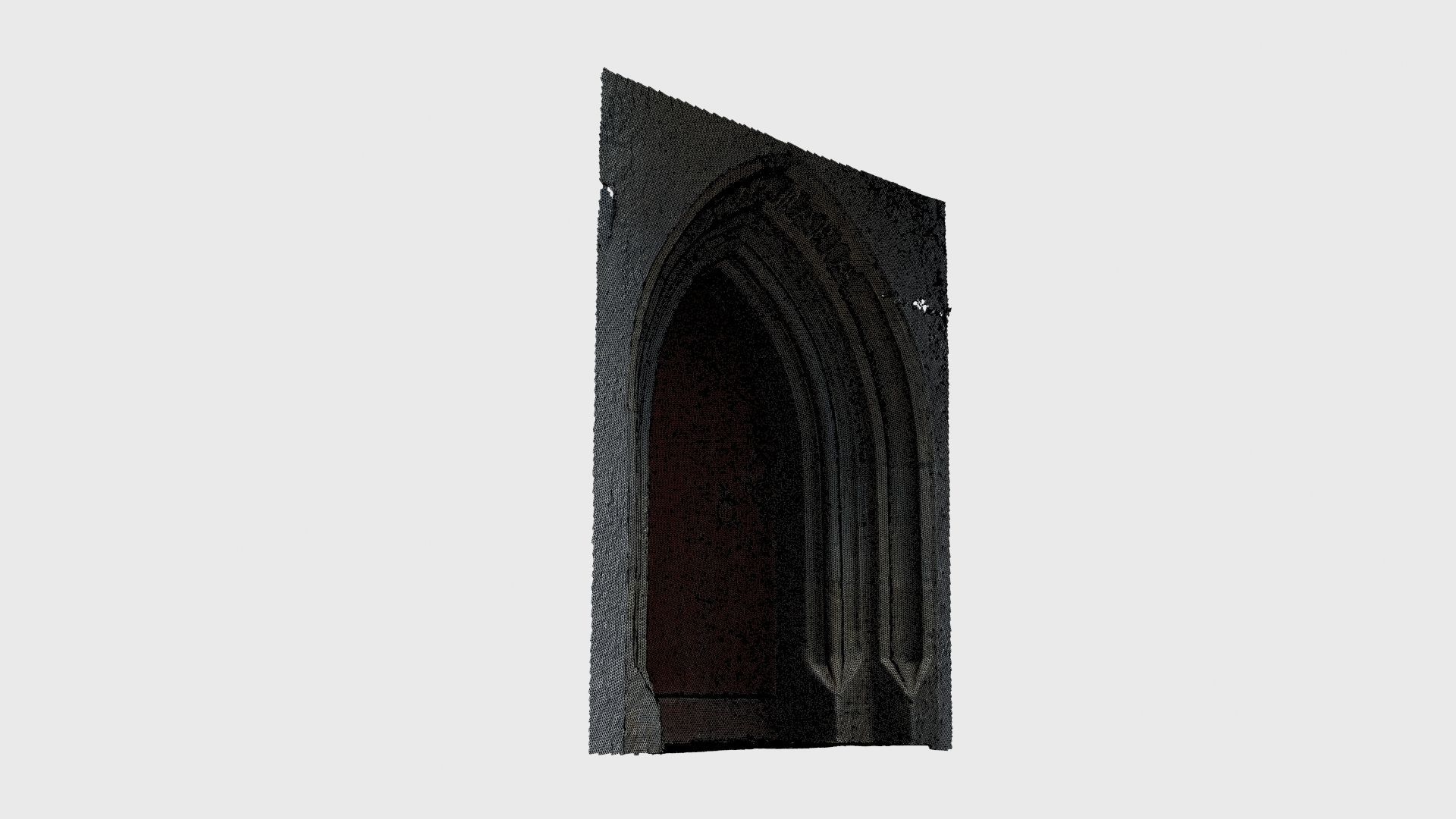 Medieval gothic chapel door portal Low-poly 3D model_17