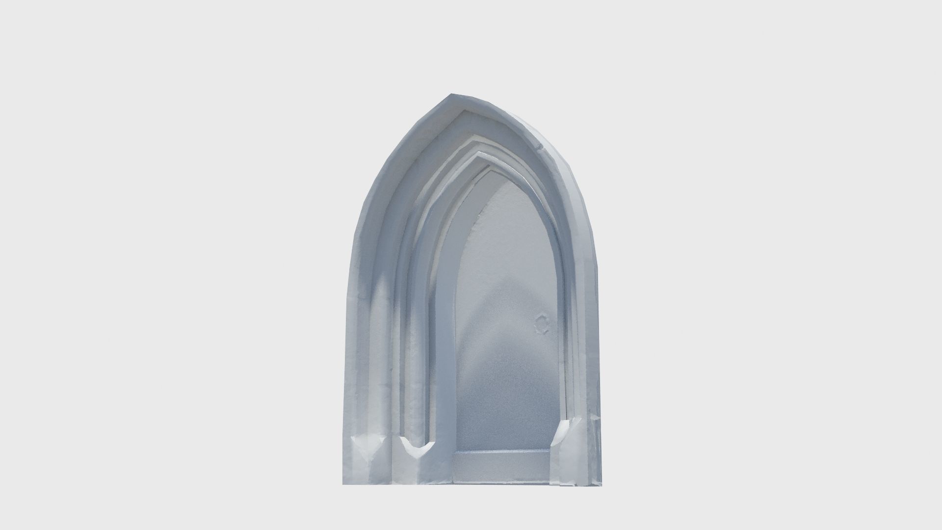 Medieval gothic chapel door portal Low-poly 3D model_52