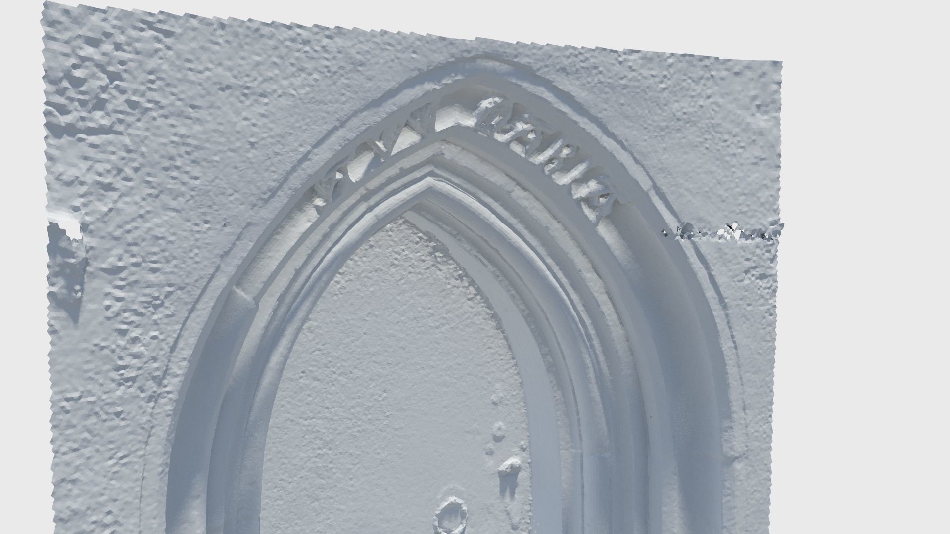 Medieval gothic chapel door portal Low-poly 3D model_13