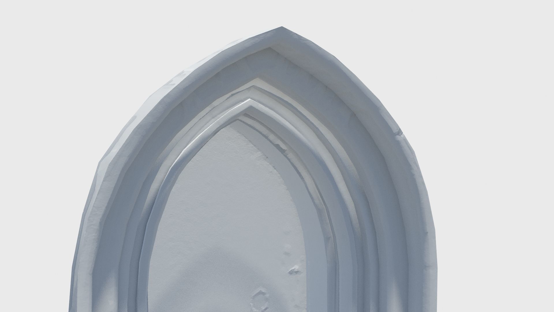 Medieval gothic chapel door portal Low-poly 3D model_55