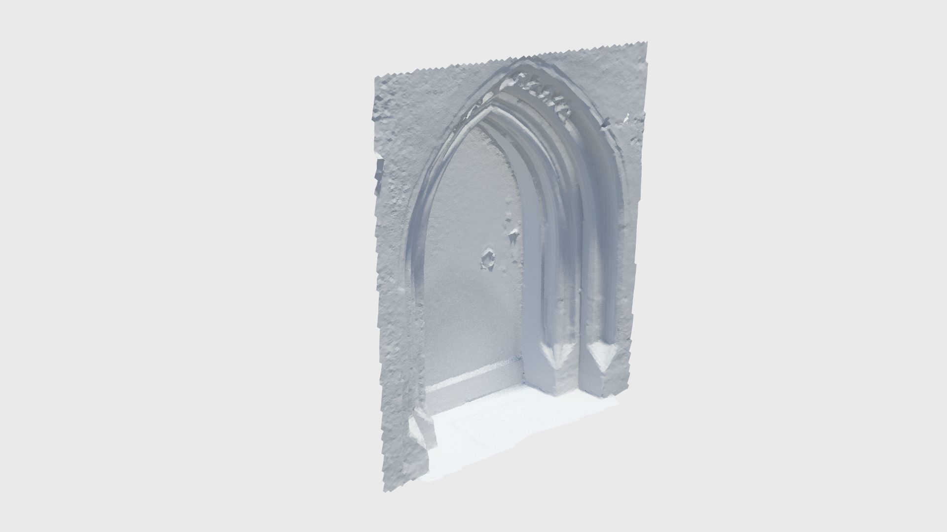 Medieval gothic chapel door portal Low-poly 3D model_32