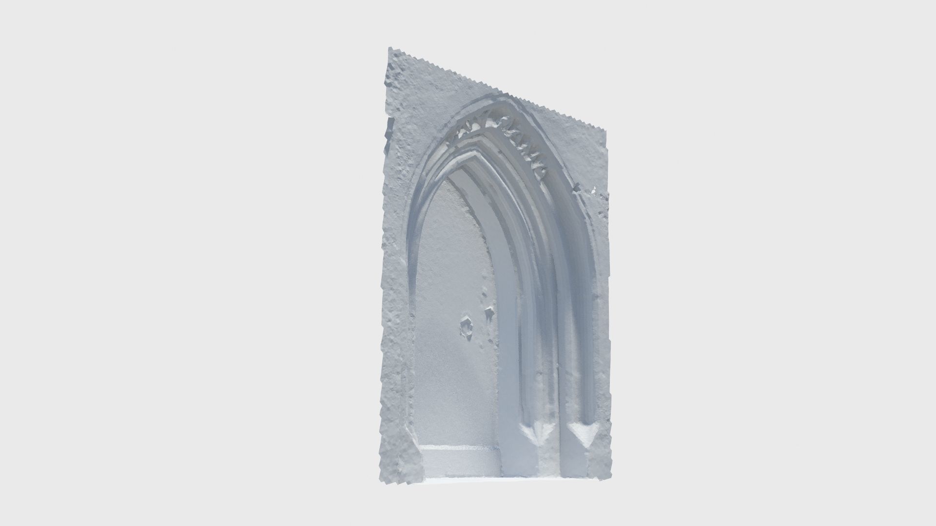 Medieval gothic chapel door portal Low-poly 3D model_35