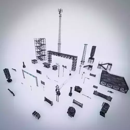 INDUSTRIAL SCIFI PROPS PACK - 47 OBJECT