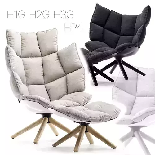 Armchair BB Italia Husk H1G H2G H3G HP4 3D model