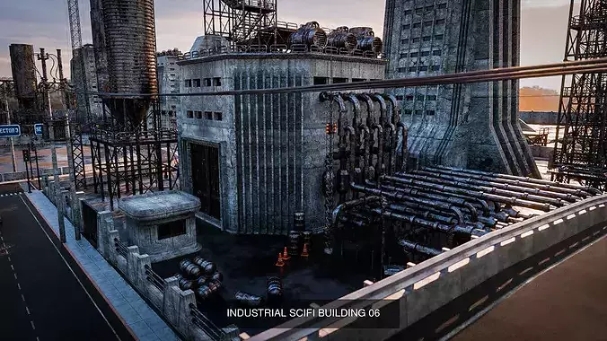 INDUSTRIAL SCIFI BUILDING PACK - 9 BUILDING 7