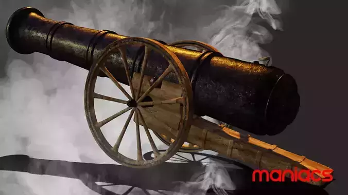 Ramadan Cannon Free low-poly 3D model