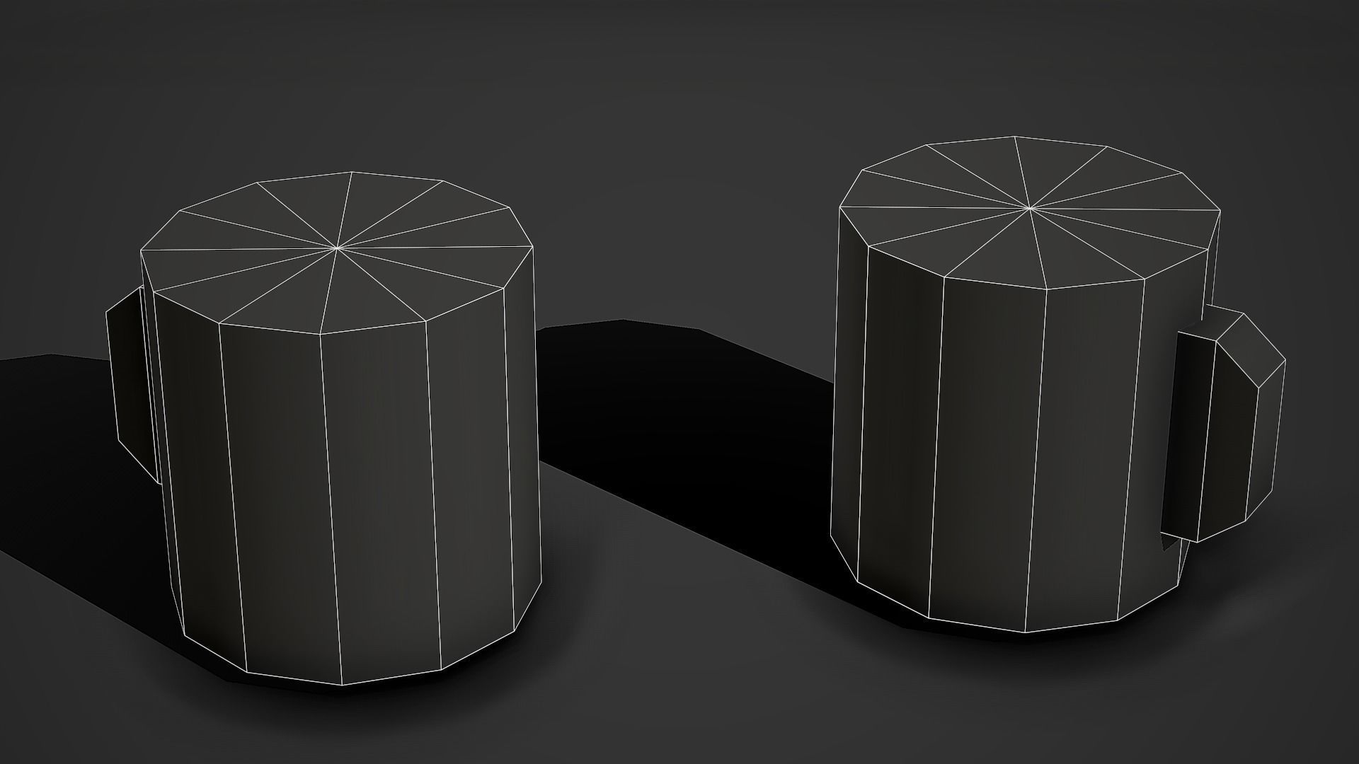 Old Cup Low Poly Mobile Ready Low-poly 3D model_5