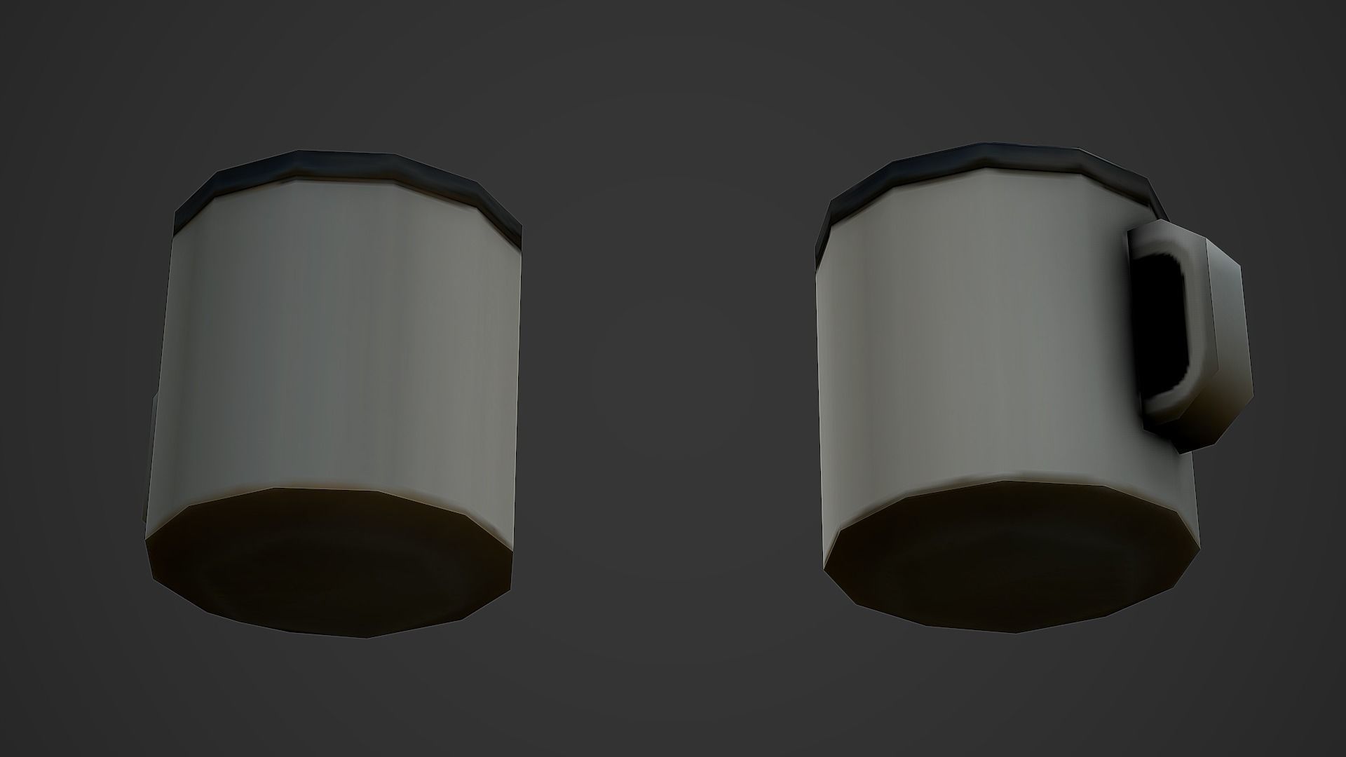 Old Cup Low Poly Mobile Ready Low-poly 3D model_3